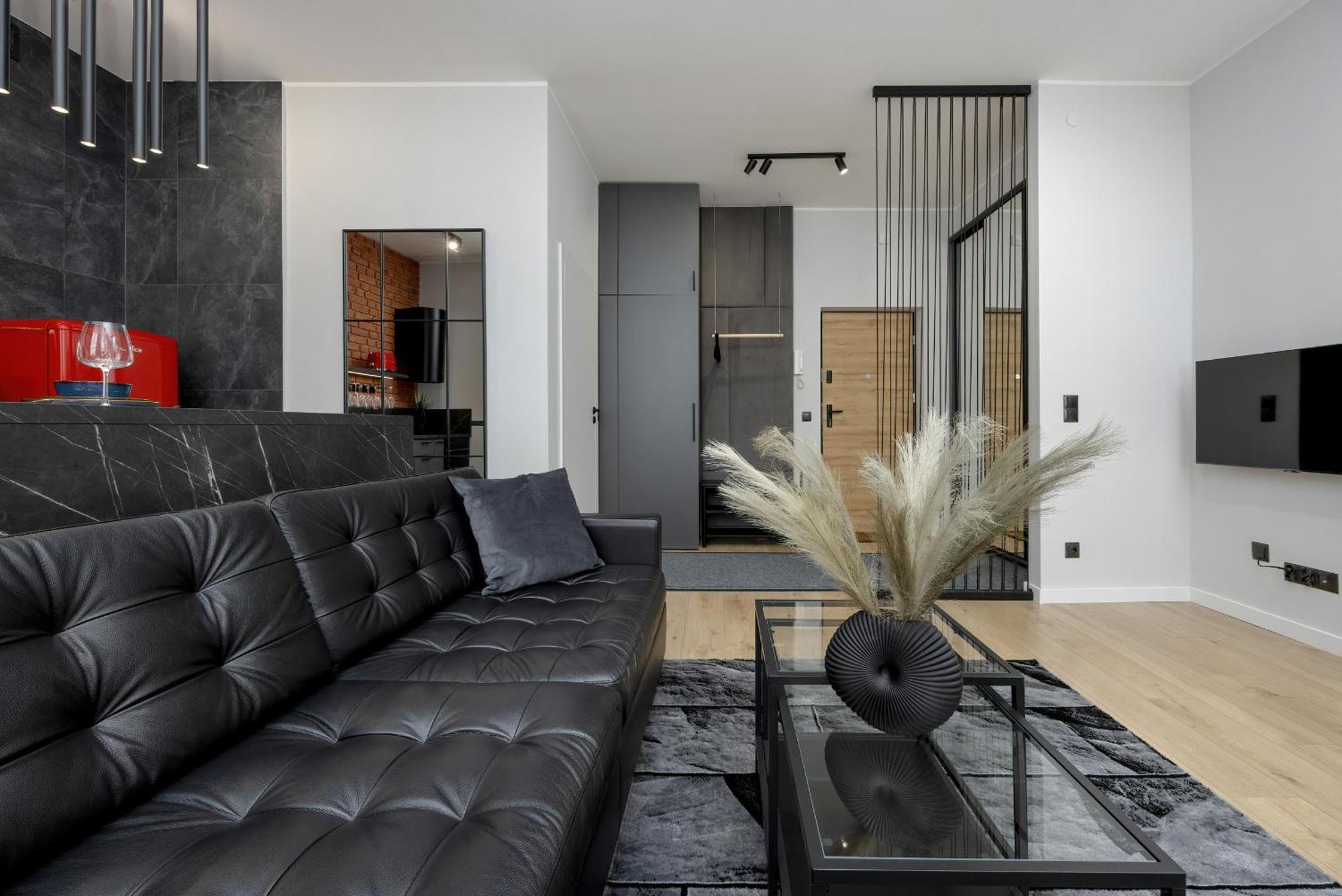 Exclusive Grey And Red Apartment In Warsaw Center By Noclegi Renters Екстериор снимка