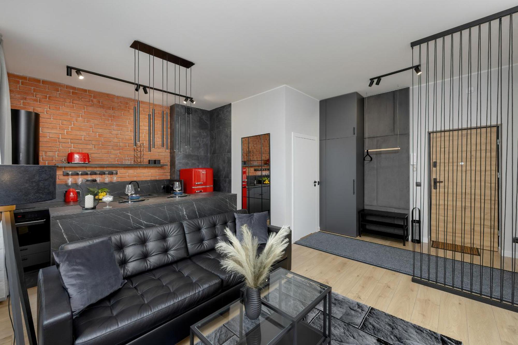 Exclusive Grey And Red Apartment In Warsaw Center By Noclegi Renters Екстериор снимка