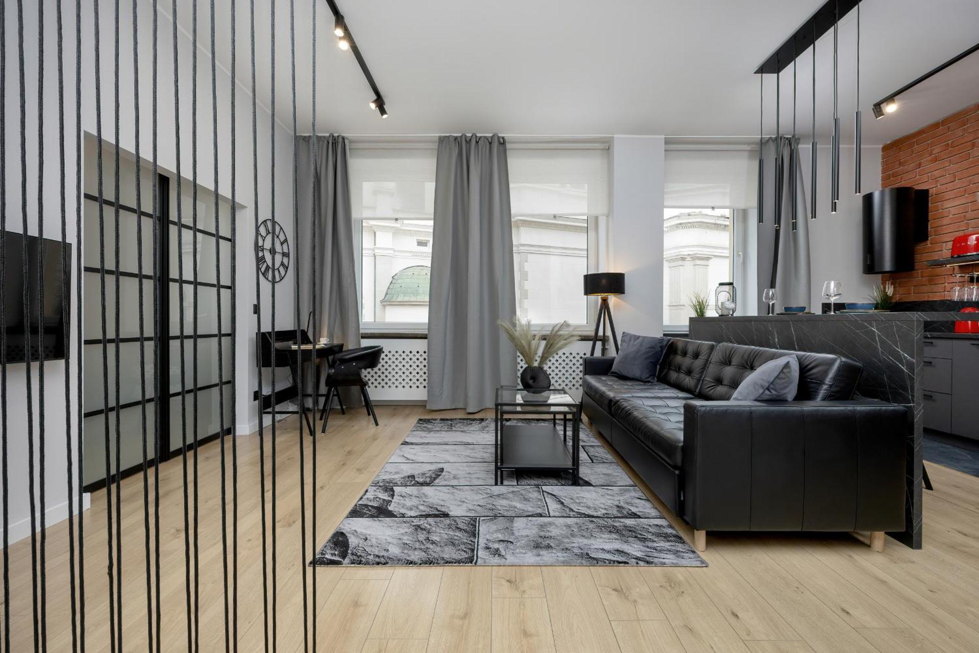 Exclusive Grey And Red Apartment In Warsaw Center By Noclegi Renters Екстериор снимка