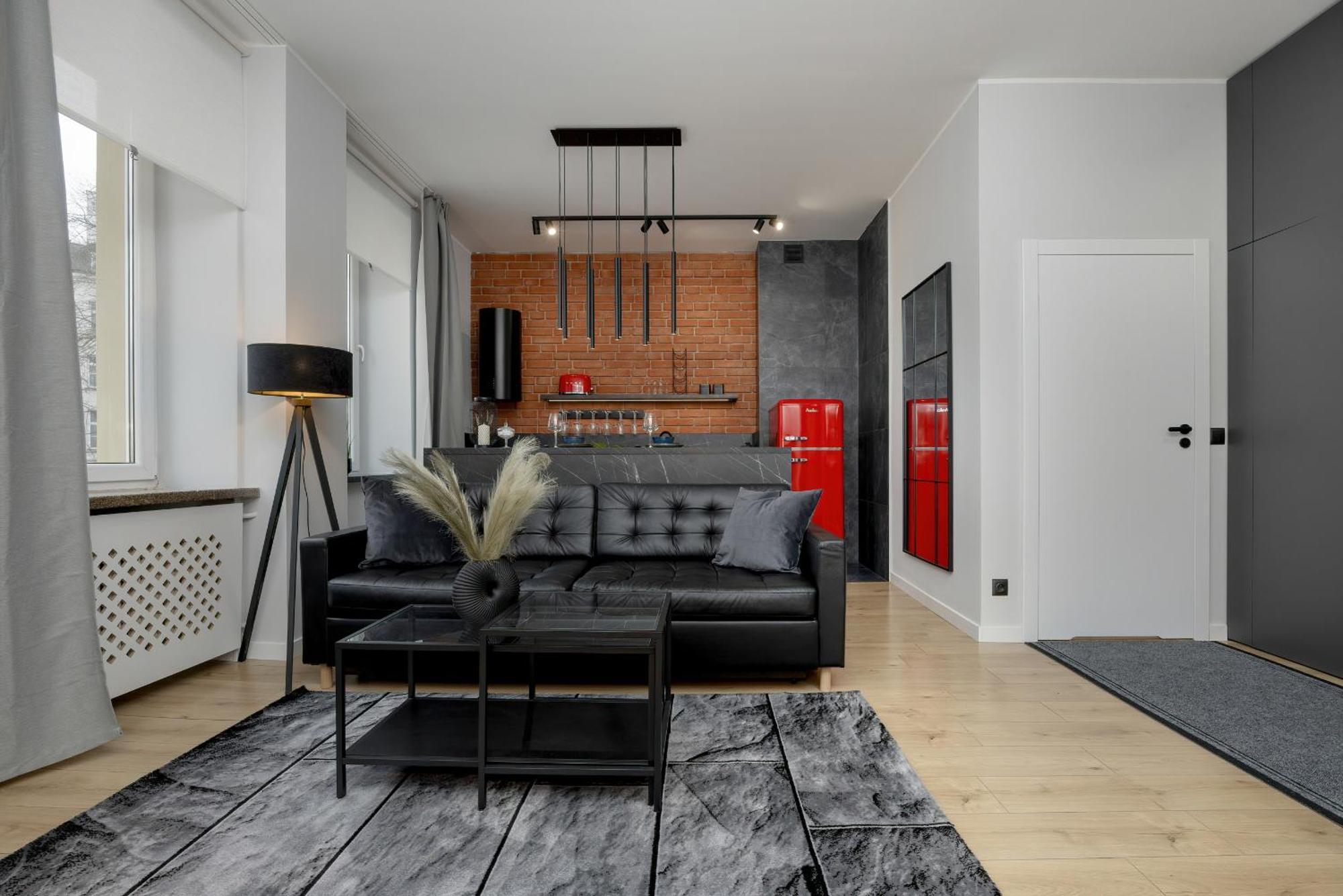 Exclusive Grey And Red Apartment In Warsaw Center By Noclegi Renters Екстериор снимка